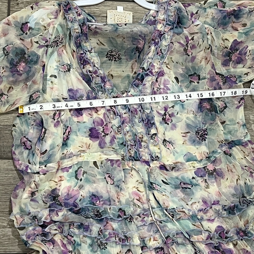 Johnny Was Floral Maxi Dress in Purple and Cream - Picture 6 of 8